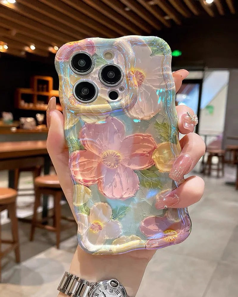 Colorful Retro Oil Painting Print iPhone Case 8