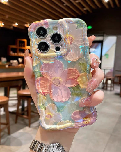 Colorful Retro Oil Painting Print iPhone Case 8