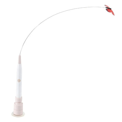 Interactive Elastic Wand Cat Toy with Butterfly Teaser 8
