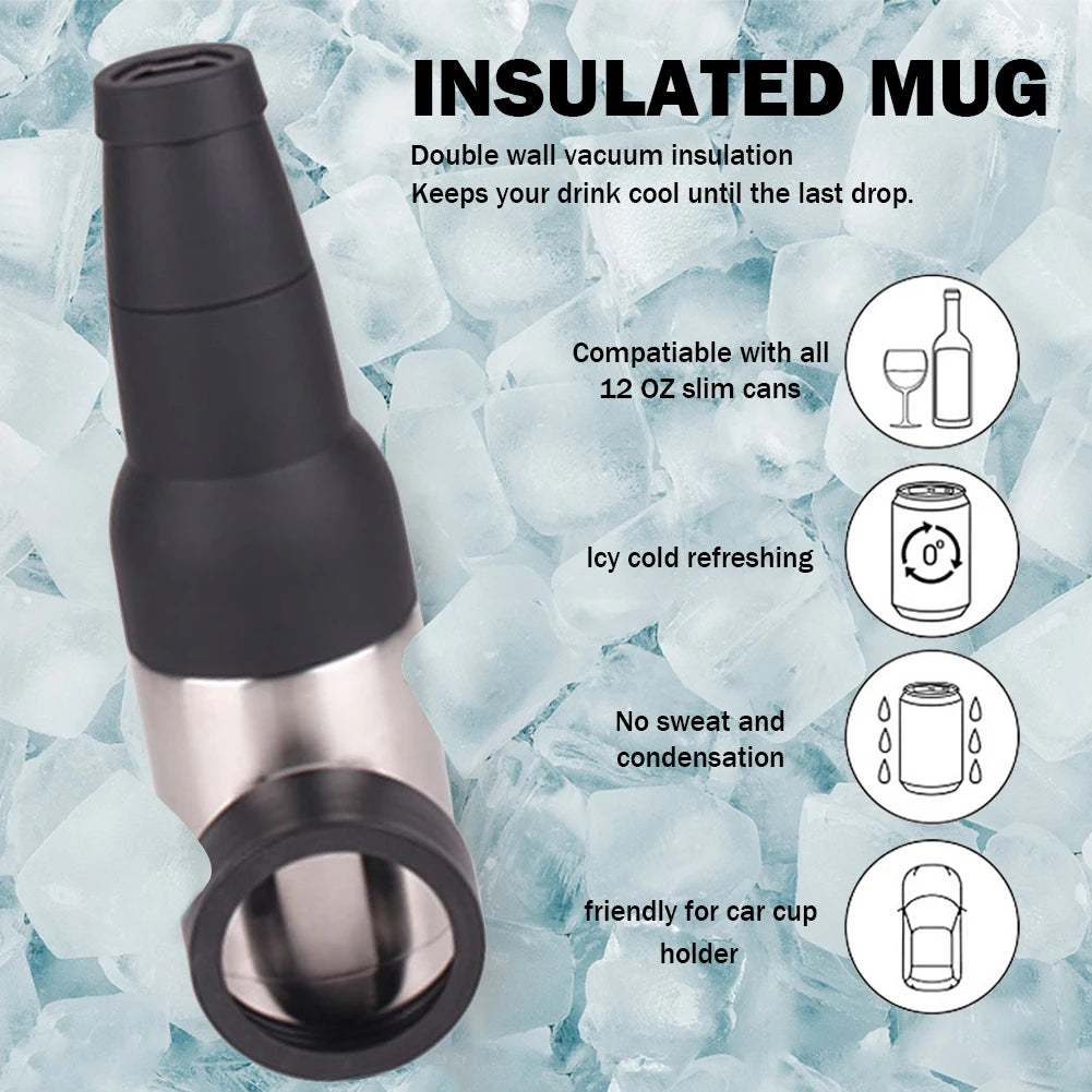Beer Bottle and Can Cooler with Beer Opener 8
