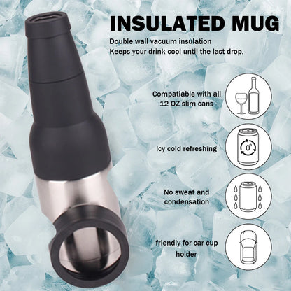 Beer Bottle and Can Cooler with Beer Opener 8