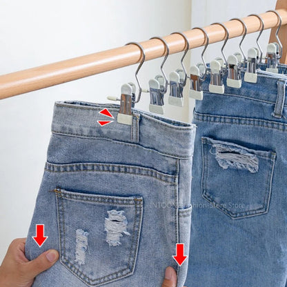Closet Space Saving Clothes Hanging Clips (10 pcs) 8
