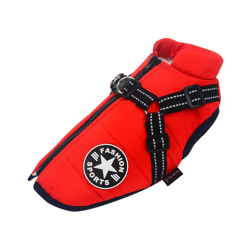 Waterproof Warm Dog Winter Jacket Harness 7