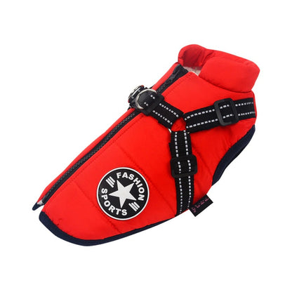 Waterproof Warm Dog Winter Jacket Harness 7