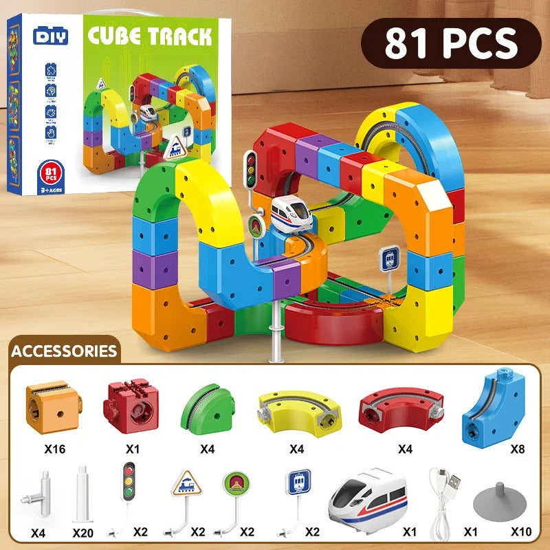 Rainbow Magnetic Train Track Builder Set 8