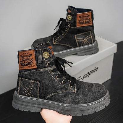 Denim Ankle Boots 8