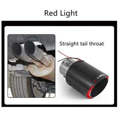 Car Carbon Fiber Flashing Tail Throat 8