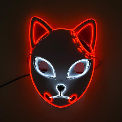 Demon Slayer Kimetsu No Yaiba LED Fox Mask 7