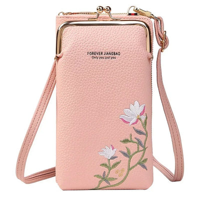 Women Sling Cross-Body Wallet with Mobile Cell Phone Holder 8
