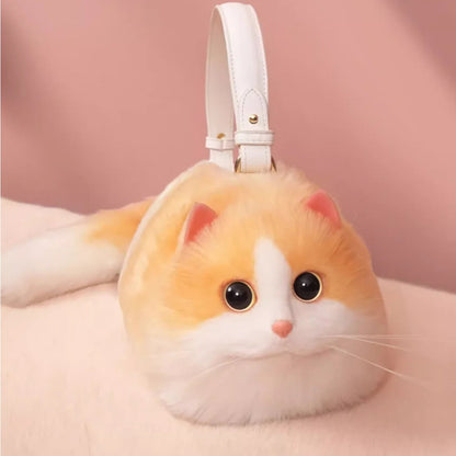 Realistic Handmade Cat Crossbody Bag – Cute Cat-Shaped Purse 8