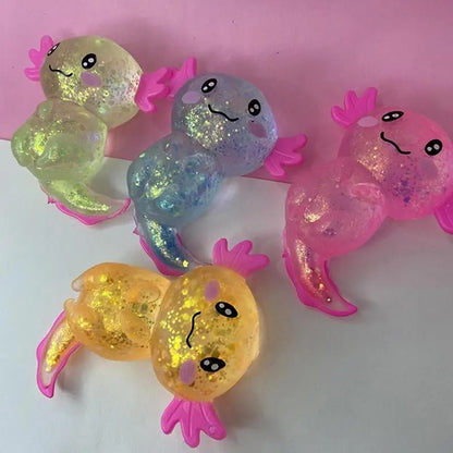 Jelly Glitter Axolotl Squishy Toy 8