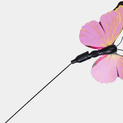 Interactive Elastic Wand Cat Toy with Butterfly Teaser 9