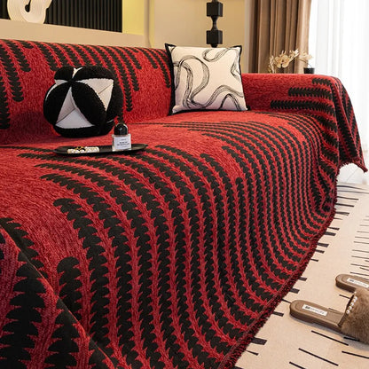 Cozy Chenille Retro Sofa Throw Cover 9