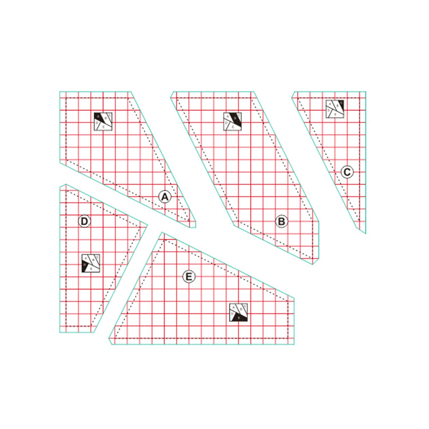 Creative Quilting Cutting Template Set 9