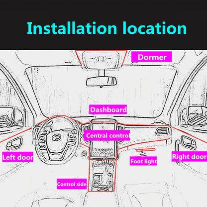 Car Interior LED Neon Strip Lights 9