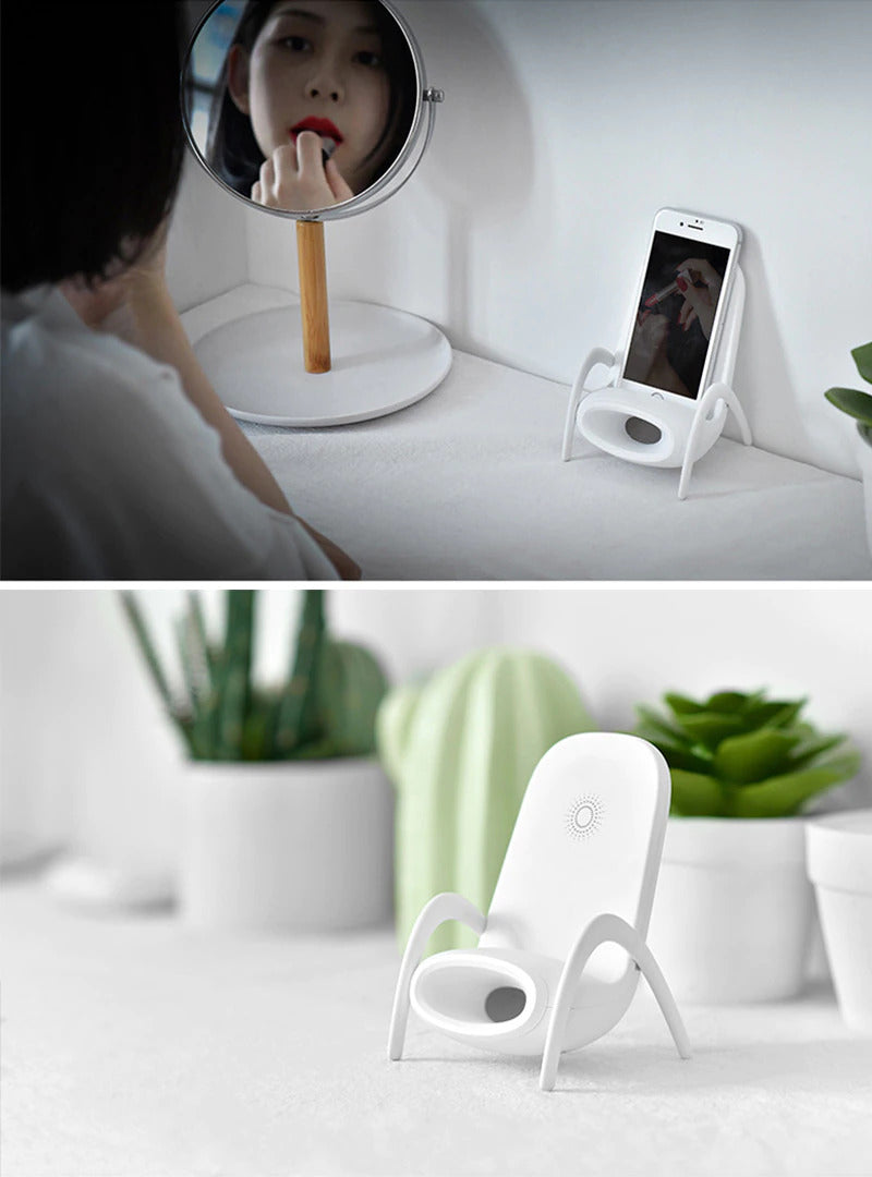 Portable Mini Chair Wireless Charger With Speaker 9