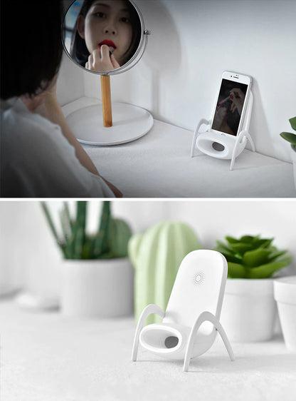 Portable Mini Chair Wireless Charger With Speaker 9