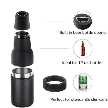 Beer Bottle and Can Cooler with Beer Opener 9