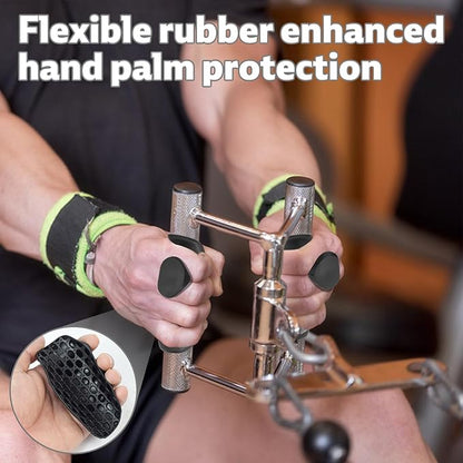 Rubber Gym Grips Fingerless Workout Gym Gloves 9