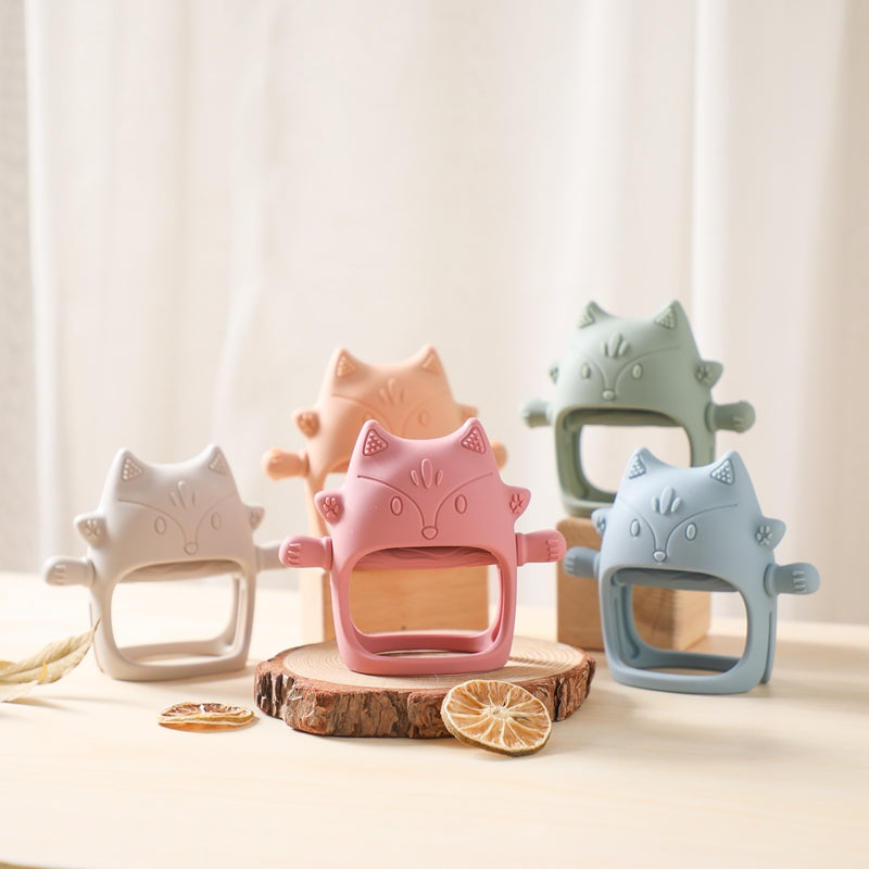 Cute Animal Shaped 3D Silicone Baby Teething Gloves 9
