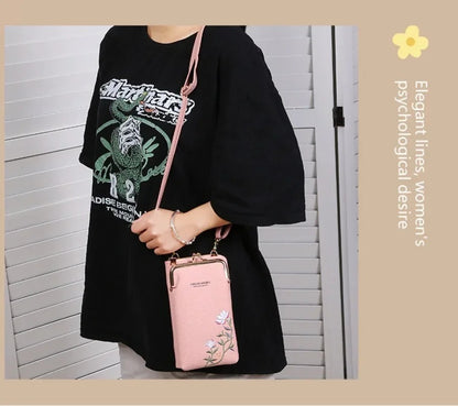 Women Sling Cross-Body Wallet with Mobile Cell Phone Holder 9