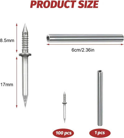 Double-Head Skirting Thread Seamless Nails (100 Pcs) 8