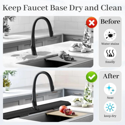 Foldable Self-Draining Faucet Splash Guard Mat 9