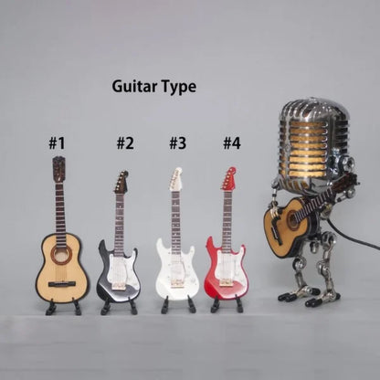 Vintage Microphone Guitar Robot Table Lamp 9
