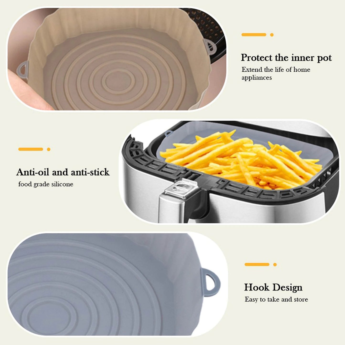 Air Fryer Silicone Baking Tray 9