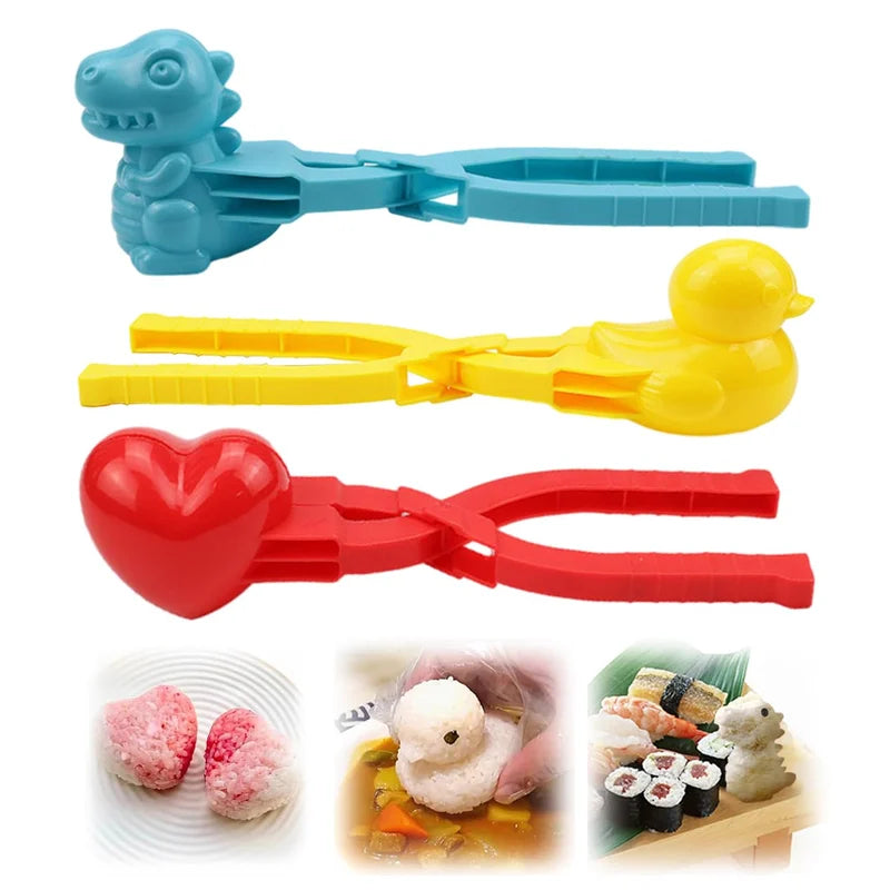 Assorted Cute Rice Molds and Snowballs Maker Clamps (4 Pcs) 1