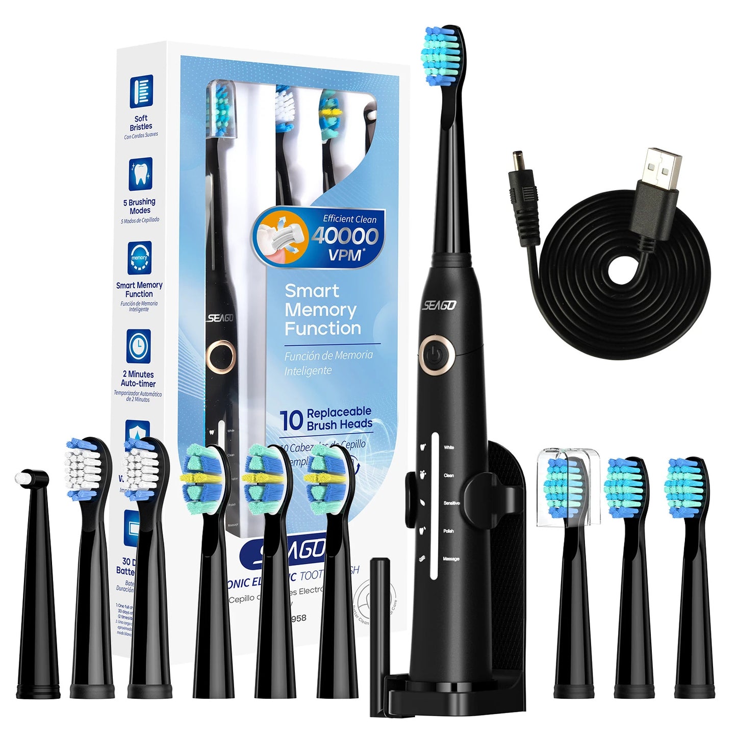 Rechargeable Ultrasonic Electric Toothbrush 1