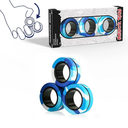 Magnetic Fidget Rings – 3-Piece Stress Relief Set 1
