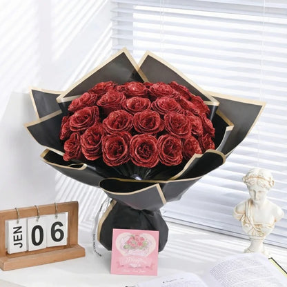 DIY Glitter Rose Bouquet 1