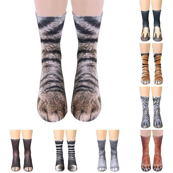 Animal paw crew socks 1