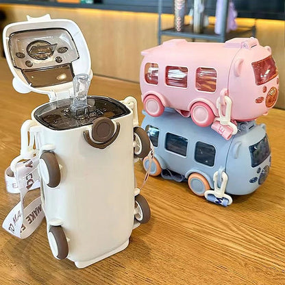 Portable Water Cup in Bus Shape with Strap 1