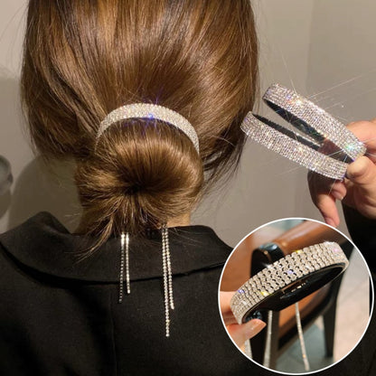 DiamondGlow Rhinestone Bun Maker-2PCS 1