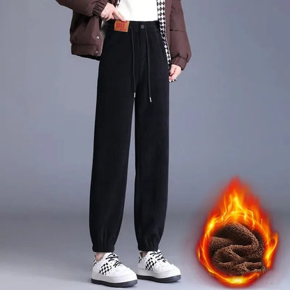 Women Composite Fleece-lined Thick Pants 1