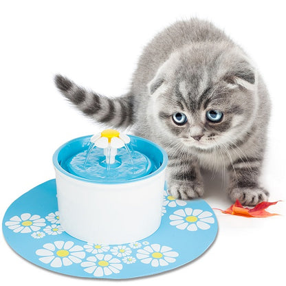 1.6L Flower Style Pet Water Drinking Fountain 1