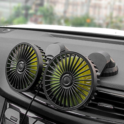 360° Rotatable Car Cooling Dual Fan 1