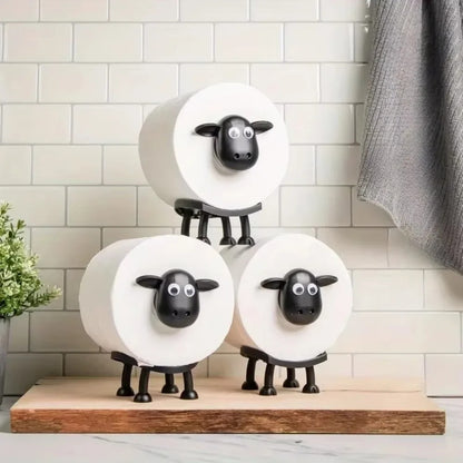 Sheep Toilet Roll Holder - Funny Toilet Paper Holder 3pcs 1