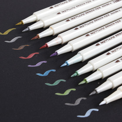 STA Metallic Markers - 10 Vibrant Colors 1