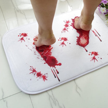 Anti-Slip Bloody Footprints Bath Mat 1
