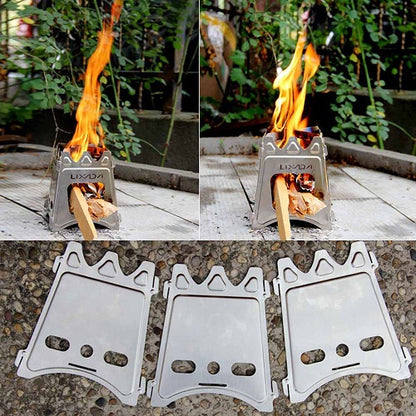ULTRALIGHT TITANIUM WOOD BURNER CAMPING STOVE 1