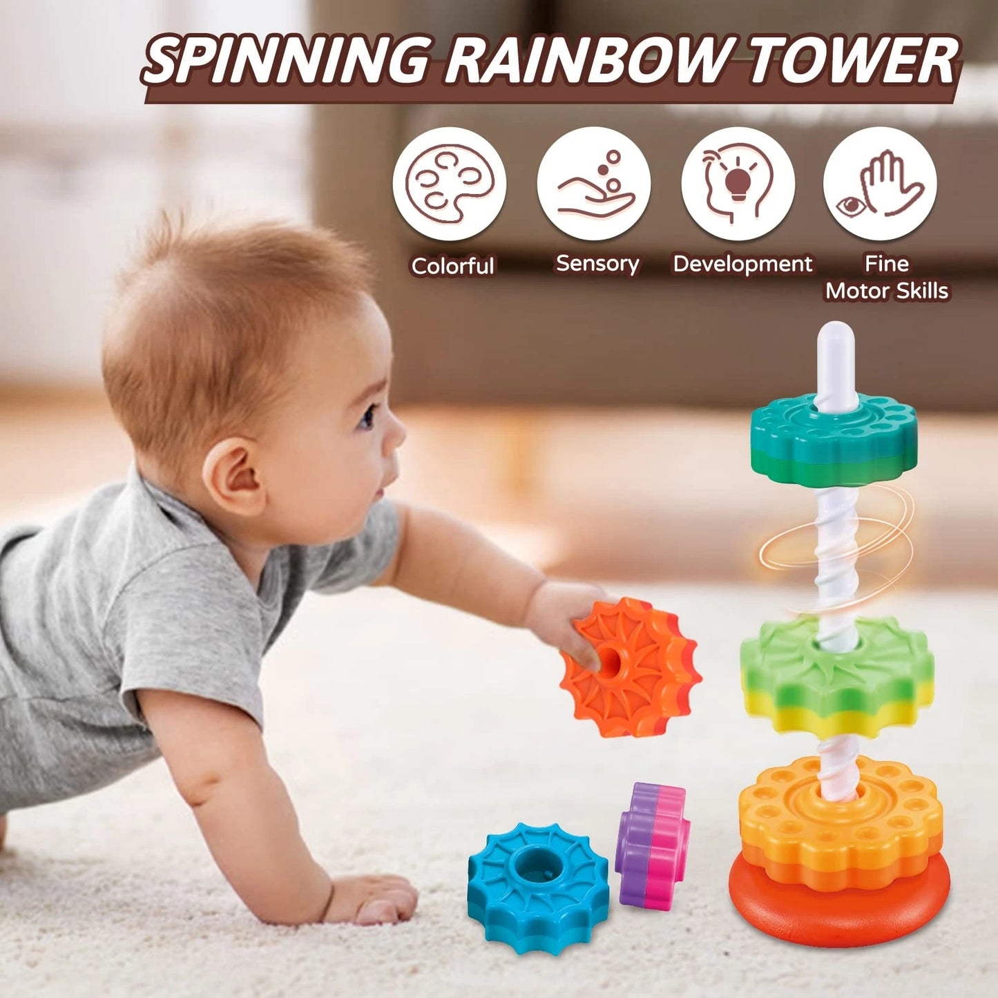 Spinning Rainbow Tower 1