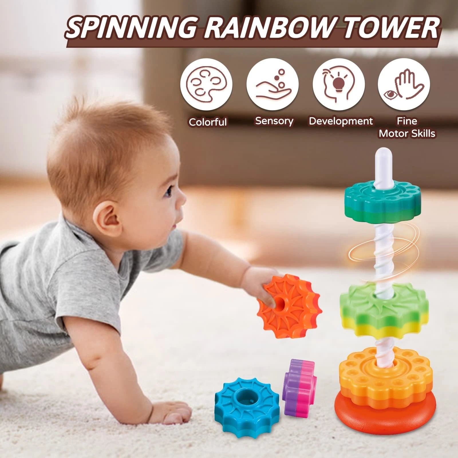 Spinning Rainbow Tower 1