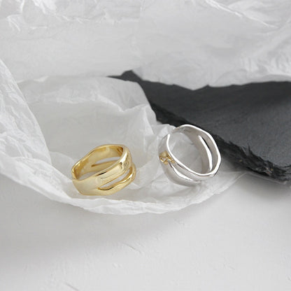 Double Row Geometric Adjustable Ring 1