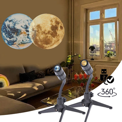 Moon Earth Projection LED Lamp 1