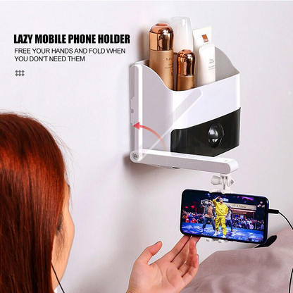 Multi-function Wall Mounted Bedside Shelf with Phone Holder 1