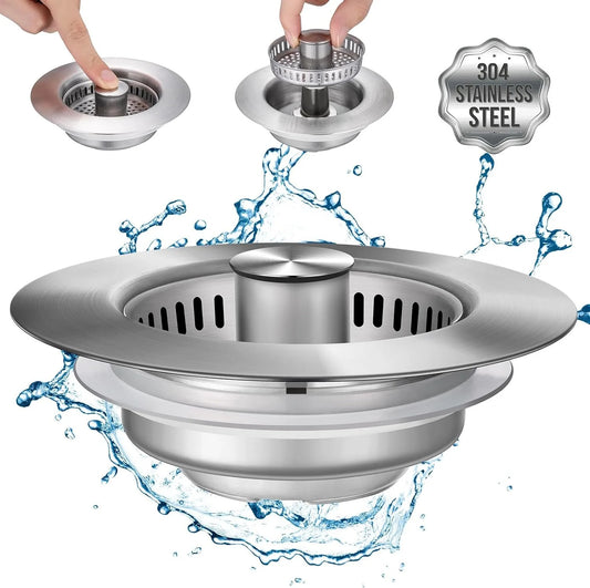 3-in-1 Stainless Steel Sink Drain Strainer 1