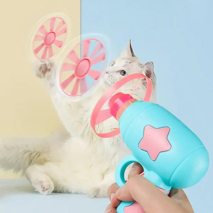 Light-Up Flying Disc Cat Launcher Set 1